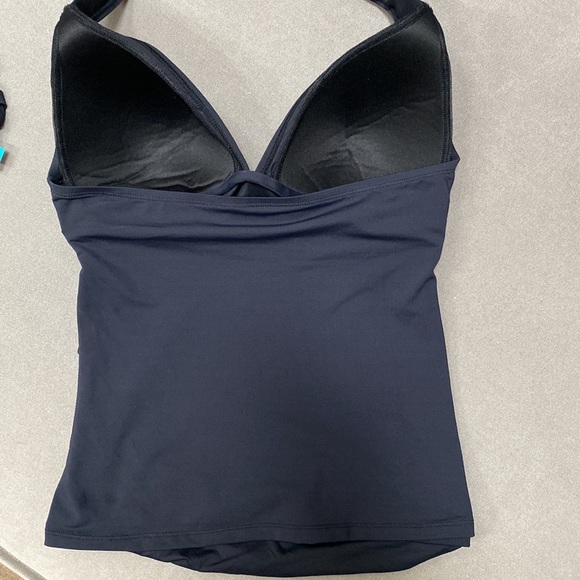 NWT Bleu Rod Beattie Shirred Halter Tankini Swim Top & Sarong Waistband Bottom - Picture 11 of 12